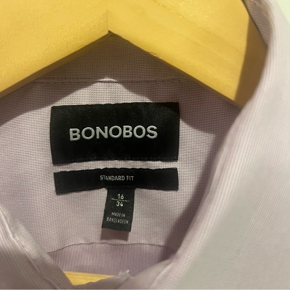 Bonobos Weekday Warrior Dress Shirt‎ Lavender Micro Houndstooth Men’s Size 16/34 - Picture 4 of 8